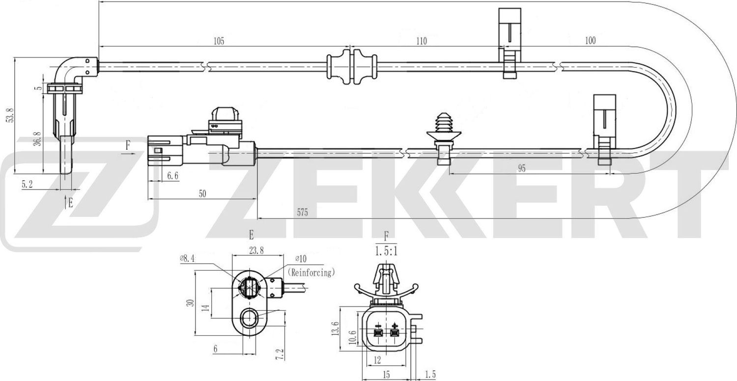 Датчик ABS Zekkert. Артикул SE-6214