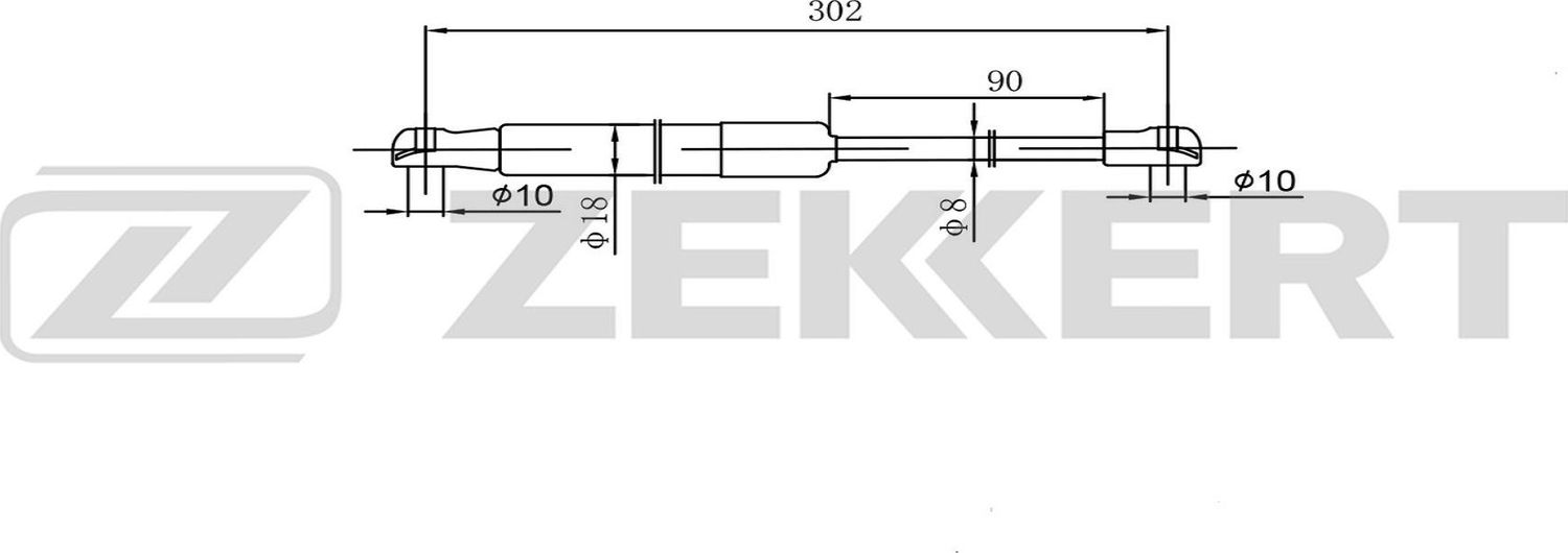 Амортизатор (упор) багажника Zekkert. Артикул GF-2591