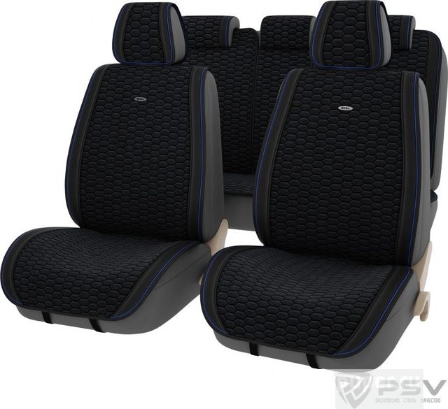 Накидки PSV Hornet (Черный/ Кант синий), компл.. Артикул 132562