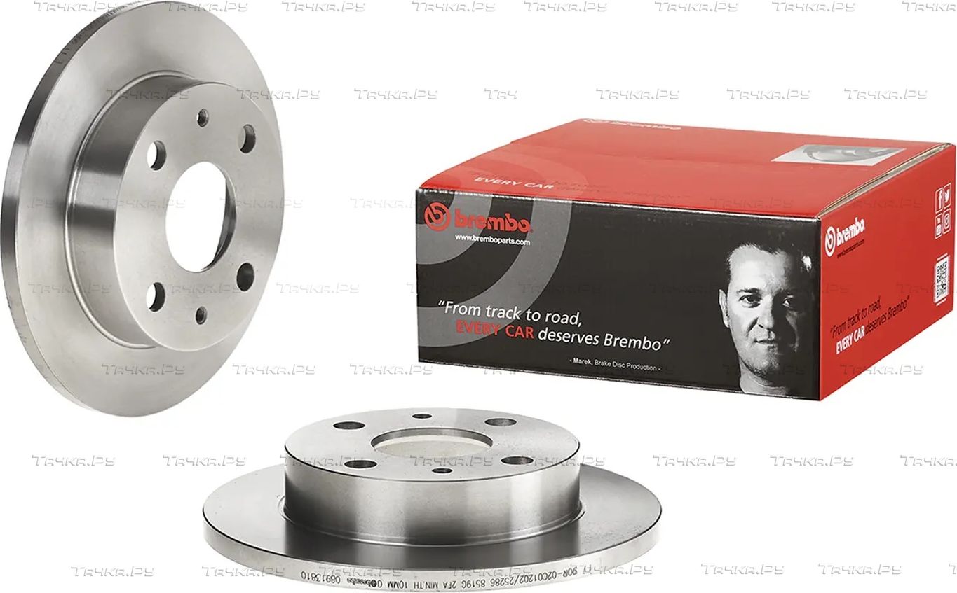 Тормозной диск Brembo PRIME LINE передний для Daihatsu Cuore VI (L251) 2003-2007. Артикул 08.9138.10
