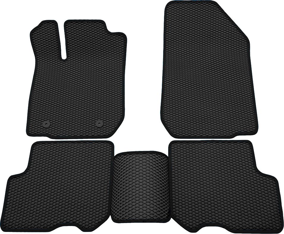 Коврики Rezkon EVA для салона Renault Sandero II 2013-2018 Черный кант. Артикул 9029025201