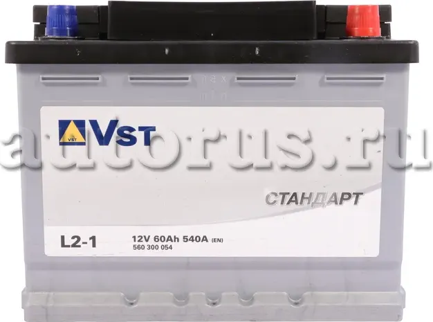 АКБ 6СТ-60 60Ah 540A +справа 242x175x190 (VST). Артикул 560300054