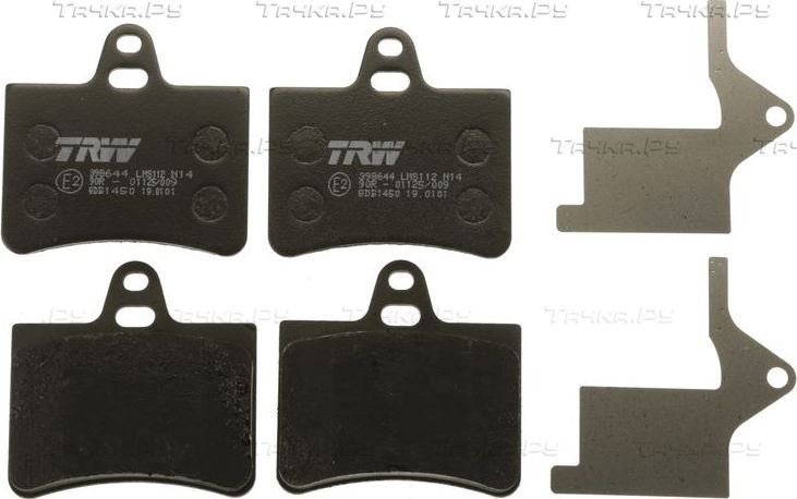 Тормозные колодки TRW COTEC задние для Citroen C5 I 2001-2008. Артикул GDB1450