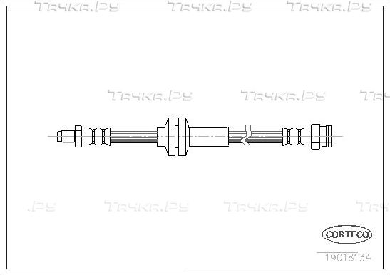 Тормозной шланг Corteco передний для Lancia Thema I 1984-1994. Артикул 19018134