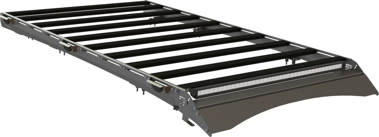 Экспедиционный багажник STC для Lexus GX 470 2002-2009 шторка, дальний и рабочий свет. Артикул STC-TLCP120-TR1-L1L3