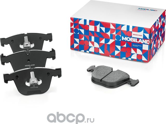 Колодки тормозные дисковые задние (4 шт.) с п/шум. пласт. BMW 5 SERIES (F07) (Mobiland). Артикул 429200980