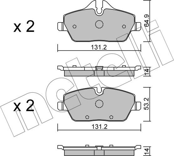 Тормозные колодки Metelli. Артикул 22-0664-2