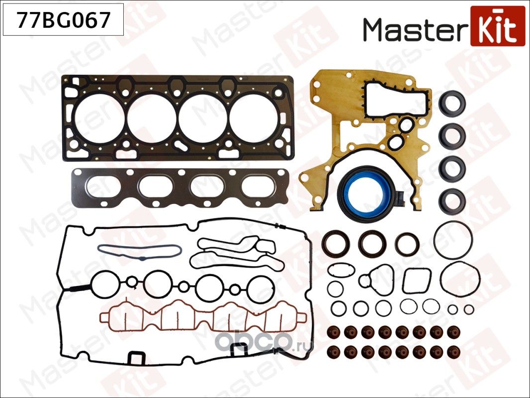 77BG067 Комплект прокладок ДВС OPEL Astra H/J/Mokka/CHEVROLET Aveo/Cruze/Orlando 1.6/1.8 A18XER (Master KIT). Артикул 77bg067