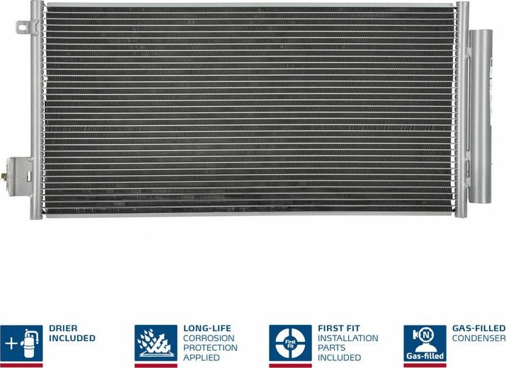 Радиатор кондиционера (конденсатор) Nissens (алюминий). Артикул 940395