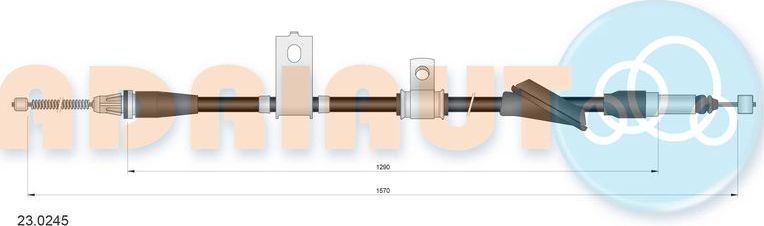 Трос ручника (тросик ручного тормоза) Adriauto. Артикул 23.0245
