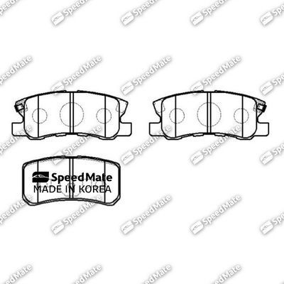 Тормозные колодки SpeedMate задние для Mitsubishi ASX I 2010-2026. Артикул SM-BPJ020