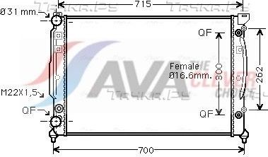 Радиатор охлаждения двигателя AVA ** CLEVER FIT **. Артикул AIA2109