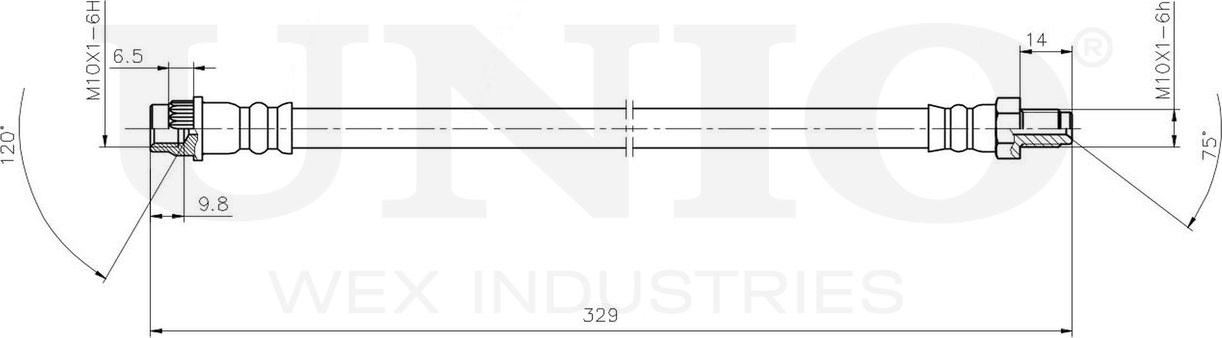 Шланг тормозной (Unio). Артикул BRH-10026