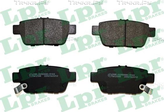 Тормозные колодки LPR задние для Acura TL IV 2009-2014. Артикул 05P2212
