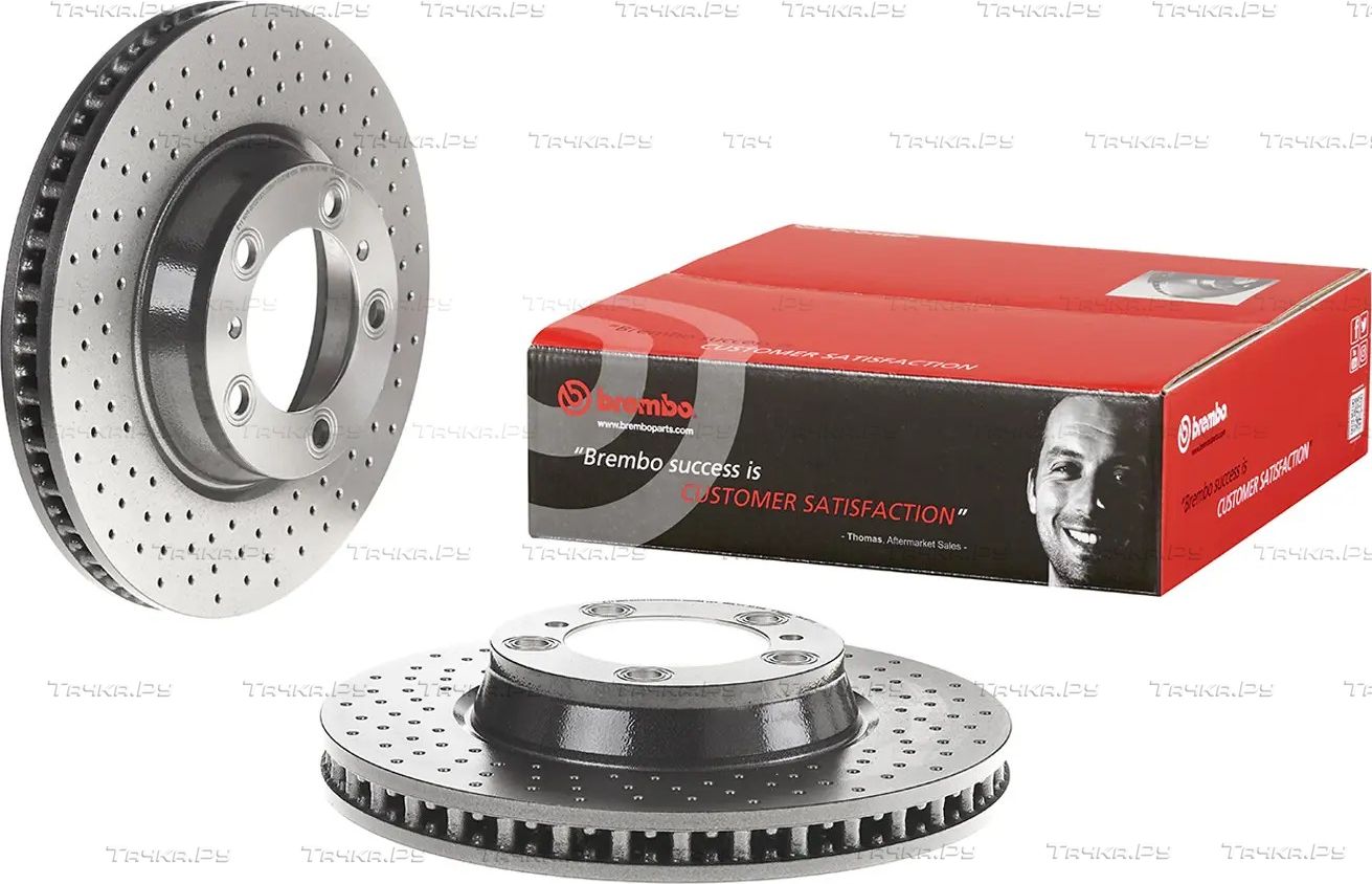Тормозной диск Brembo PRIME LINE - UV Coated передний для Porsche 911 VII (991) 2011-2026. Артикул 09.C877.11