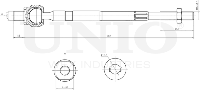 Тяга рулевая (Unio). Артикул SSP-30006