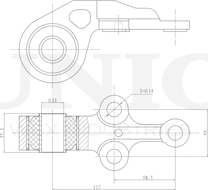 Сайлентблок рычага подвески (Unio). Артикул RMP-20353