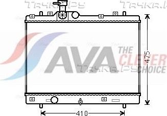 Радиатор охлаждения двигателя AVA. Артикул SZ2137