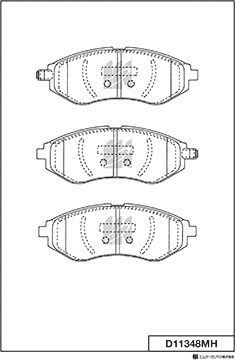 Тормозные колодки MK Kashiyama. Артикул D11348MH