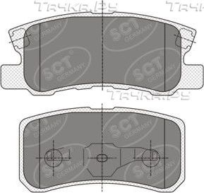 Тормозные колодки SCT-Germany задние для Mitsubishi Outlander XL 2006-2012. Артикул SP 343 PR