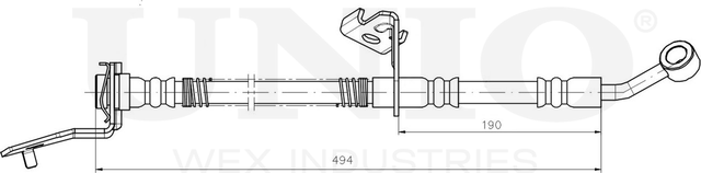 Шланг тормозной (Unio). Артикул BRH-10071