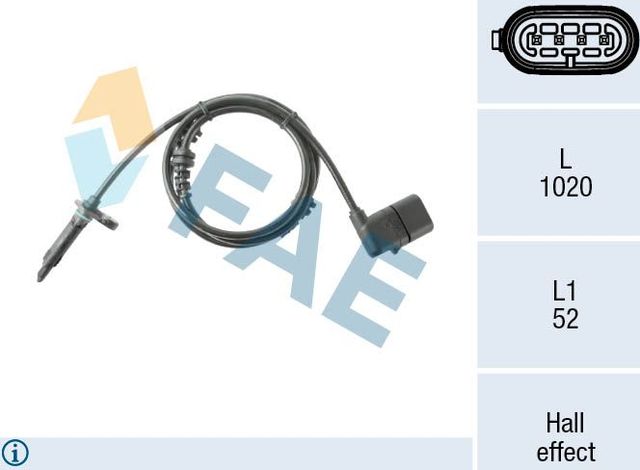 Датчик ABS FAE передний правый для Mercedes-Benz C-Класс IV (W205, C205) 2013-2026. Артикул 78538