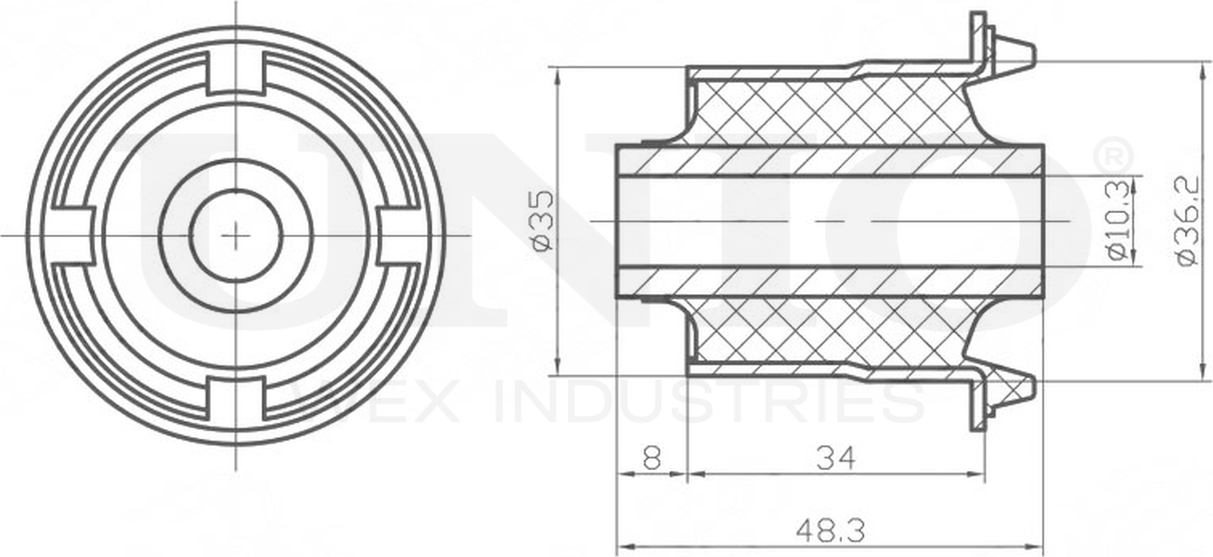 Сайлентблок рычага подвески (Unio). Артикул RMP-20617