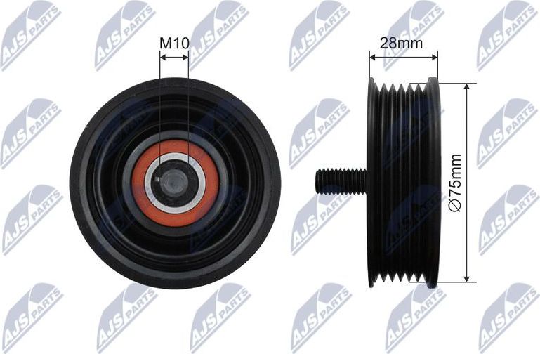 Направляющий (ведущий) ролик приводного клинового ремня NTY. Артикул RNK-LR-012