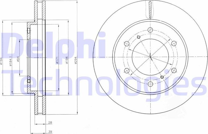 Тормозной диск Delphi. Артикул BG4257