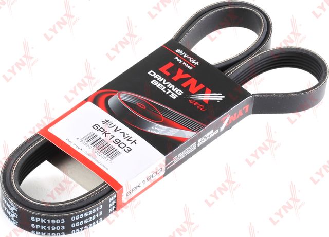 Приводной ремень поликлиновой LYNXauto для Ford Escort V 1992-1995. Артикул 6PK1903