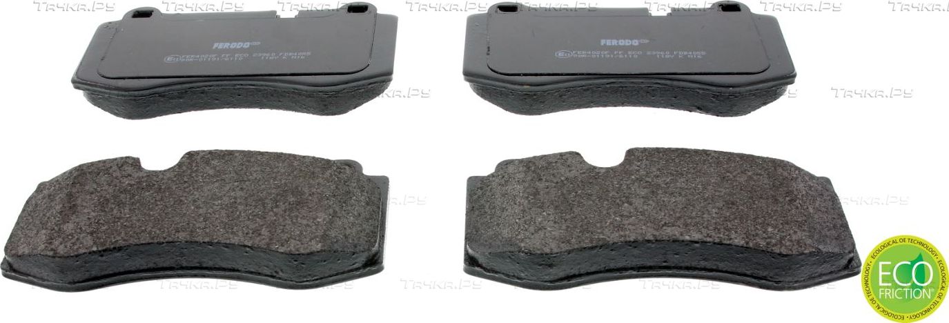 Тормозные колодки Ferodo Premier Eco Friction передние для Mercedes-Benz E-Класс III (W211, S211) 2005-2009. Артикул FDB4055