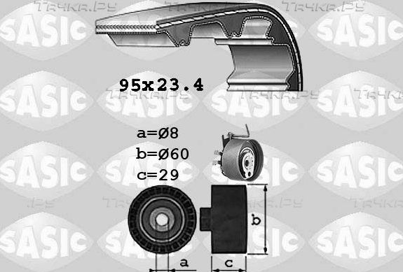Ремень ГРМ с роликами (комплект) Sasic для Renault Modus I 2004-2012. Артикул 1754009
