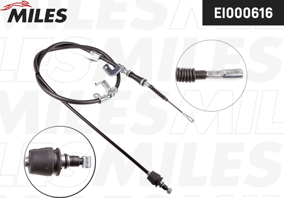 Трос ручника (тросик ручного тормоза) Miles. Артикул EI000616