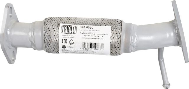Глушитель Trialli (алюминий / сталь) передний для Hyundai i30 I 2007-2012. Артикул ERP 0360