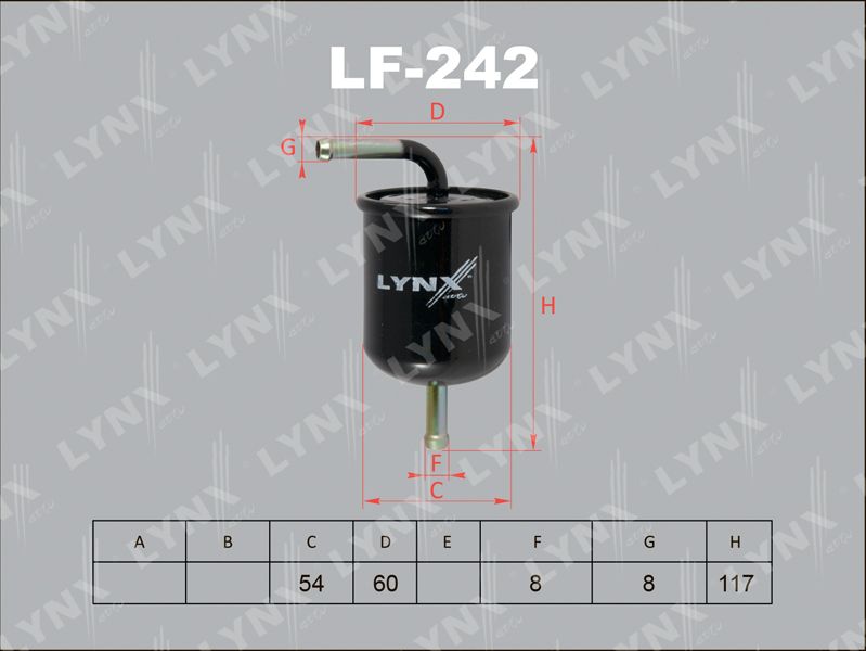 Топливный фильтр LYNXauto. Артикул LF-242