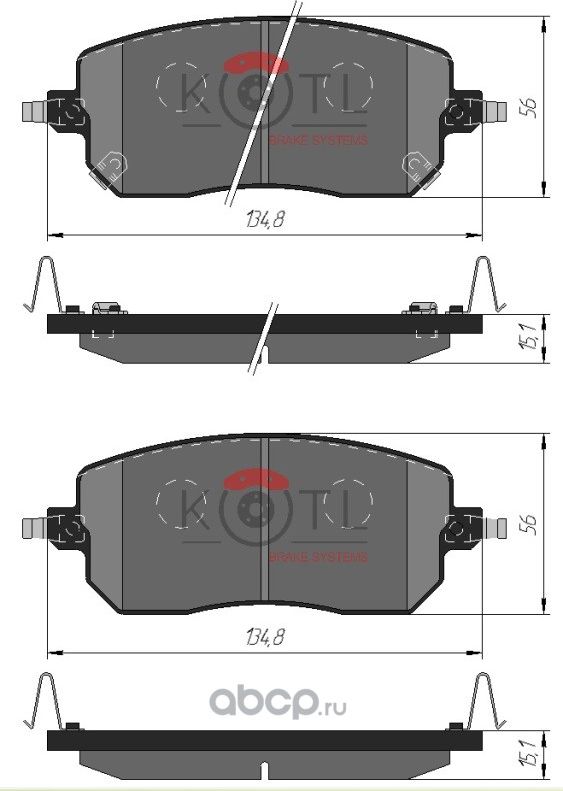 Колодки тормозные дисковые передние к-т HAVAL JOLION 1 5 2WD 21- (Kotl). Артикул 58kt