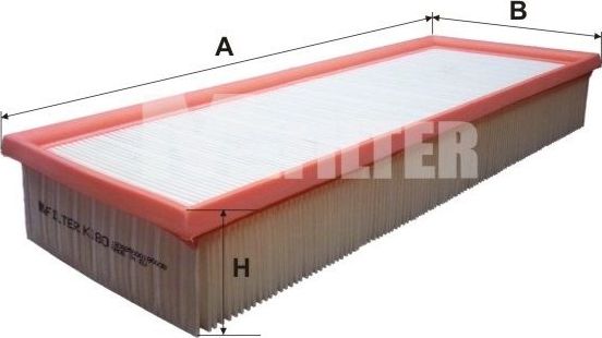 Воздушный фильтр MFilter для BMW 7 II (E32) 1985-1994. Артикул K 180