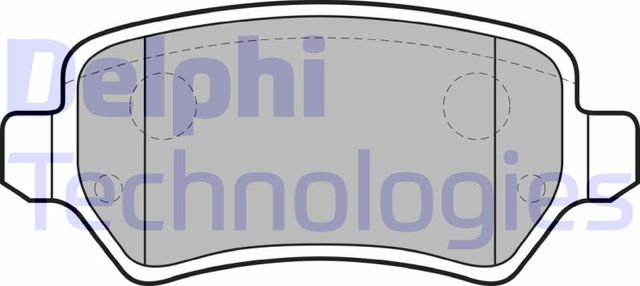Тормозные колодки Delphi (Low-Metallic) задние для Opel Zafira B 2005-2019. Артикул LP1681