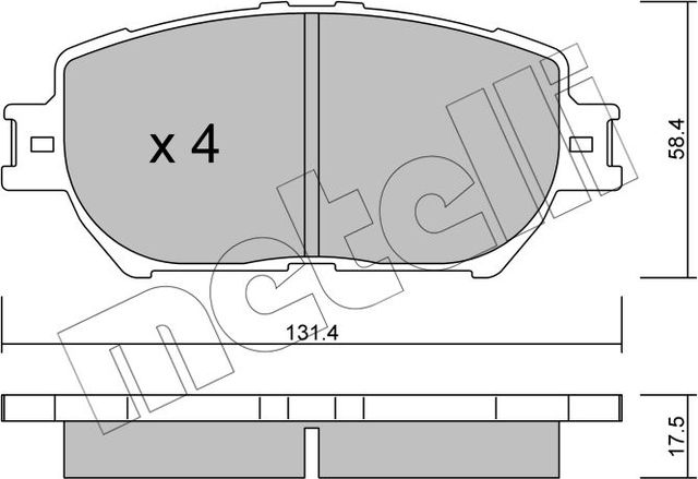 Тормозные колодки Metelli. Артикул 22-0751-0