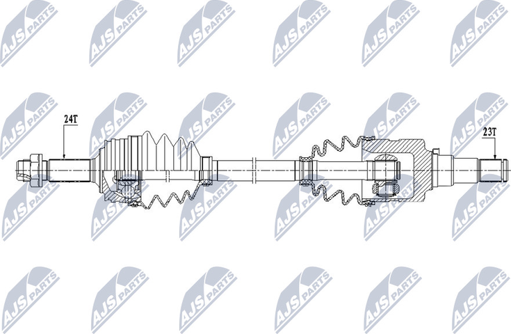 Полуось (привод в сборе, приводной вал) NTY. Артикул NPW-TY-094