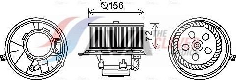Вентилятор, мотор печки (отопителя) салона AVA для Renault Vel Satis I 2002-2009. Артикул RT8581