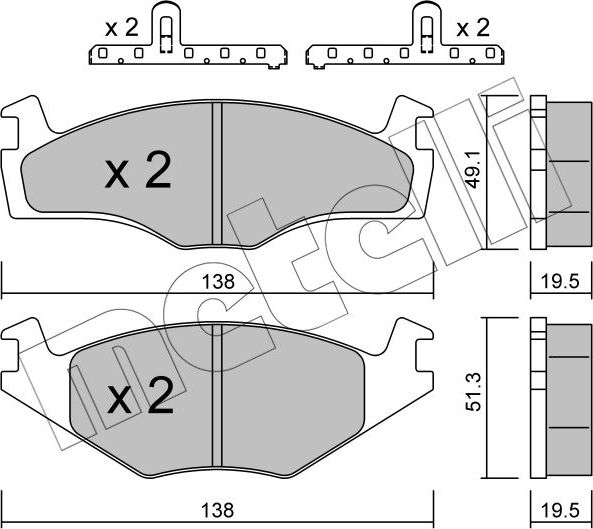 Тормозные колодки Metelli. Артикул 22-0045-1K