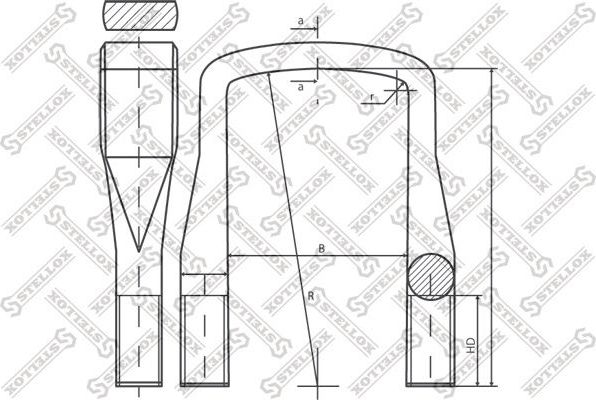 Стремянка рессоры Stellox. Артикул 84-64247-SX