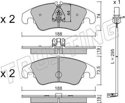 Тормозные колодки Trusting для Audi A4 IV (B8) 2007-2015. Артикул 791.0W