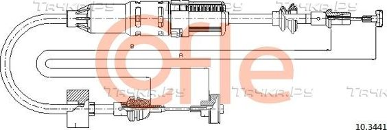Трос сцепления Cofle для Volkswagen Polo III 1994-2002. Артикул 92.10.3441