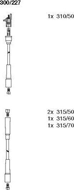 Высоковольтные провода (провода зажигания) (комплект) Bremi. Артикул 300/227