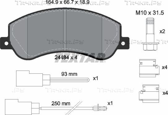 Тормозные колодки Textar Q+. Артикул 2448401