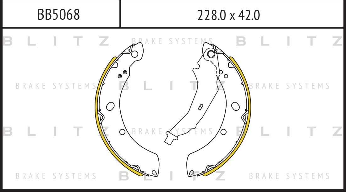 Колодки тормозные VW POLO 11- задн. (Blitz). Артикул BB5068