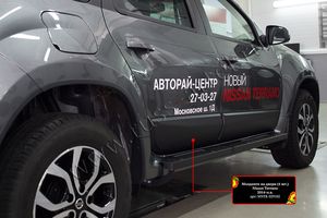 Молдинги Русская Артель на двери для Nissan Terrano III 2014-2025. Артикул MNTR-029102