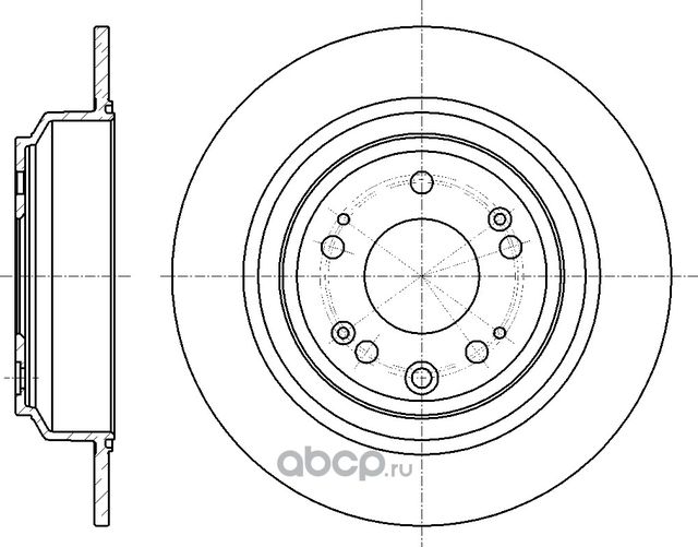 Диск тормозной (G-Brake). Артикул GR01865